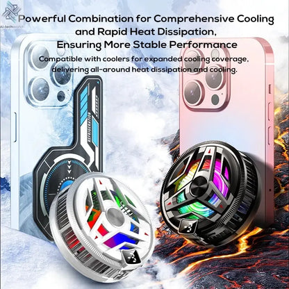 J01 High Quality NEW Mobile Phone Magnetic Cooling Plate Compatible Universal Radiator Game Cooler Expand Area Radiating Sticker Ai-TechWorld 