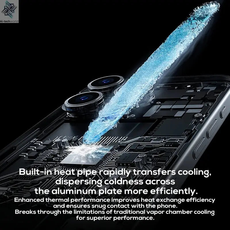 J01 High Quality NEW Mobile Phone Magnetic Cooling Plate Compatible Universal Radiator Game Cooler Expand Area Radiating Sticker Ai-TechWorld 