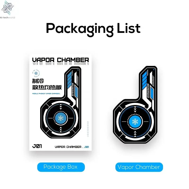 J01 High Quality NEW Mobile Phone Magnetic Cooling Plate Compatible Universal Radiator Game Cooler Expand Area Radiating Sticker Ai-TechWorld 