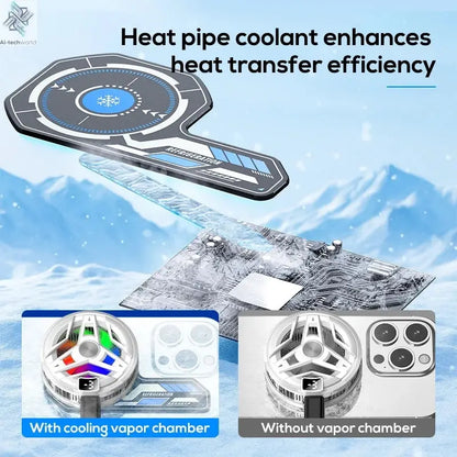 J01 High Quality NEW Mobile Phone Magnetic Cooling Plate Compatible Universal Radiator Game Cooler Expand Area Radiating Sticker Ai-TechWorld 