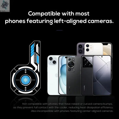 J01 High Quality NEW Mobile Phone Magnetic Cooling Plate Compatible Universal Radiator Game Cooler Expand Area Radiating Sticker Ai-TechWorld 