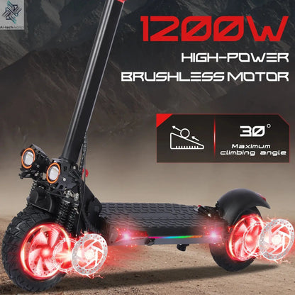 J11 Electric Scooters USA Warehouse 1200W Brushless Motor 48V18ah Electric scooter adult Max Speed 34Mile 11'' Off-road Tires Ai-TechWorld 