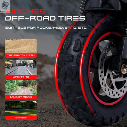 J11 Electric Scooters USA Warehouse 1200W Brushless Motor 48V18ah Electric scooter adult Max Speed 34Mile 11'' Off-road Tires Ai-TechWorld 