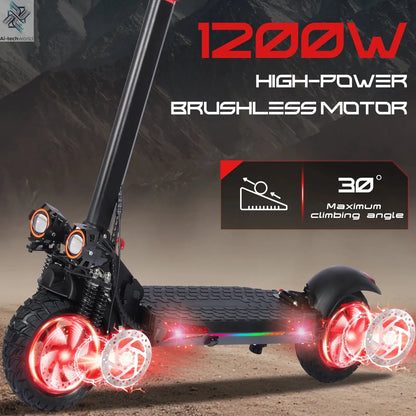 J11 Electric Scooters USA Warehouse 1200W Brushless Motor 48V18ah Electric scooter adult Max Speed 34Mile 11'' Off-road Tires - Ai-TechWorld