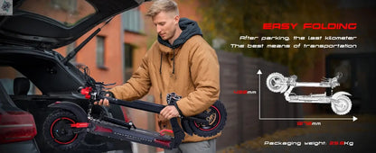 J11 Electric Scooters USA Warehouse 1200W Brushless Motor 48V18ah Electric scooter adult Max Speed 34Mile 11'' Off-road Tires - Ai-TechWorld