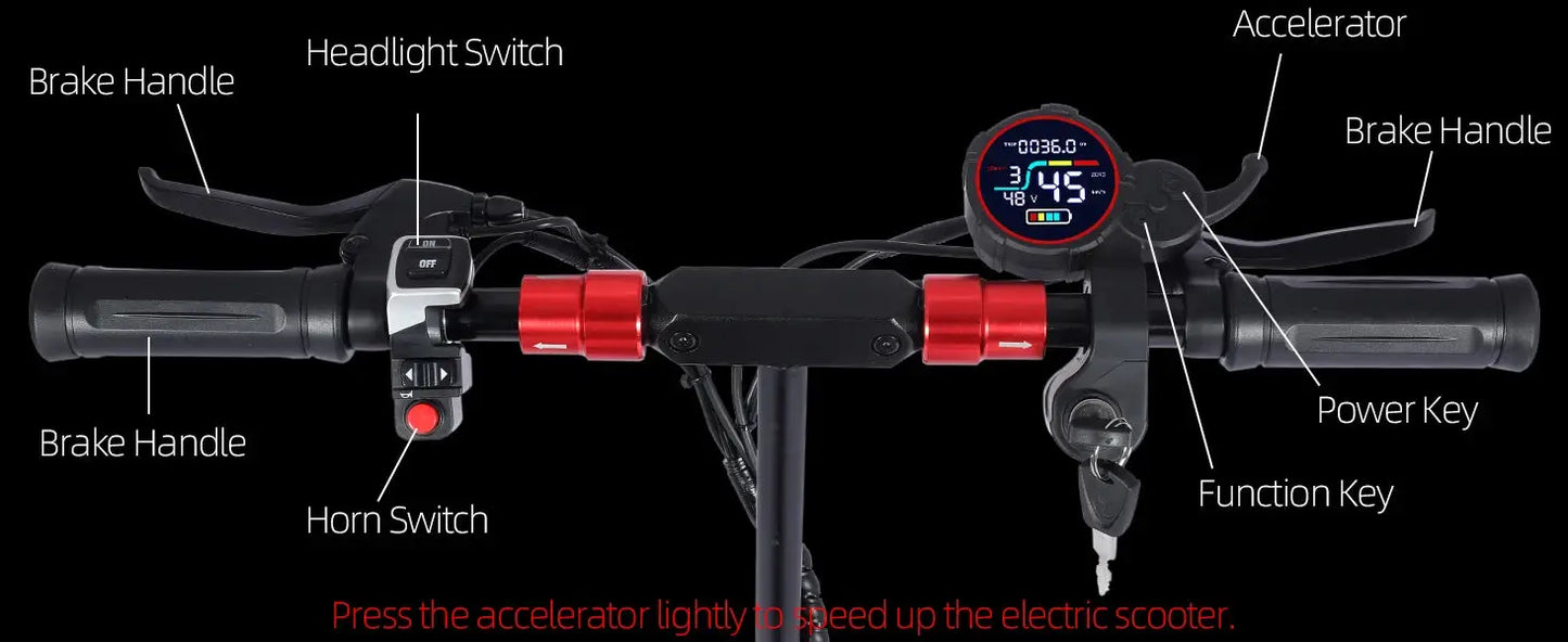 J11 Electric Scooters USA Warehouse 1200W Brushless Motor 48V18ah Electric scooter adult Max Speed 34Mile 11'' Off-road Tires - Ai-TechWorld