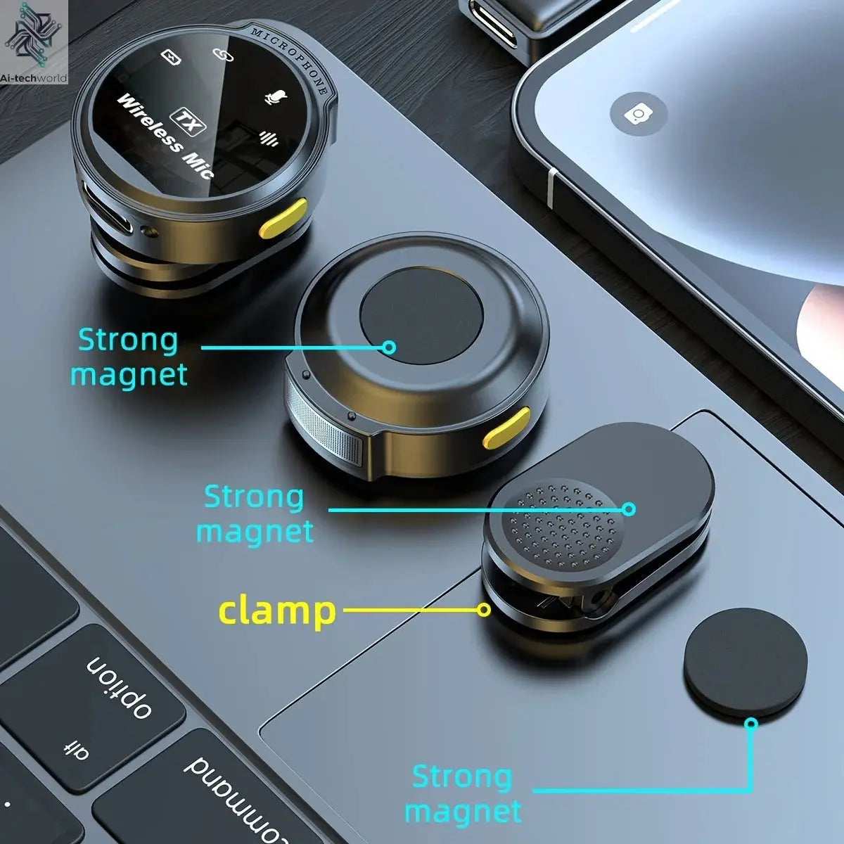 J6 Wireless Lavalier Mics Plug & Play Lapel Miccrophone for Seamless Video Recording, Vlogging, Live Streaming & Interviews Ai-TechWorld 