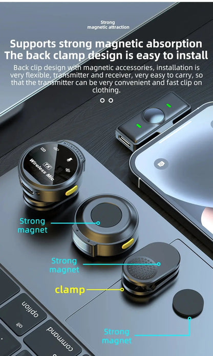 J6 Wireless Lavalier Mics Plug & Play Lapel Miccrophone for Seamless Video Recording, Vlogging, Live Streaming & Interviews Ai-TechWorld 