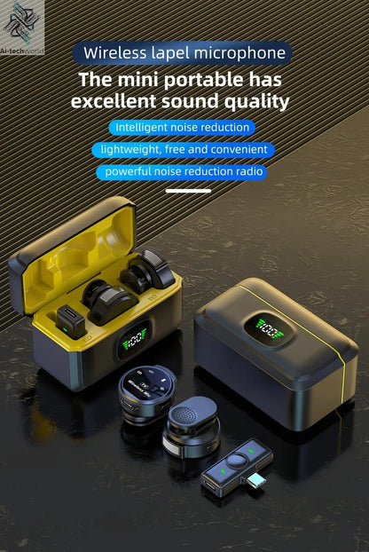 J6 Wireless Lavalier Mics Plug & Play Lapel Miccrophone for Seamless Video Recording, Vlogging, Live Streaming & Interviews Ai-TechWorld 