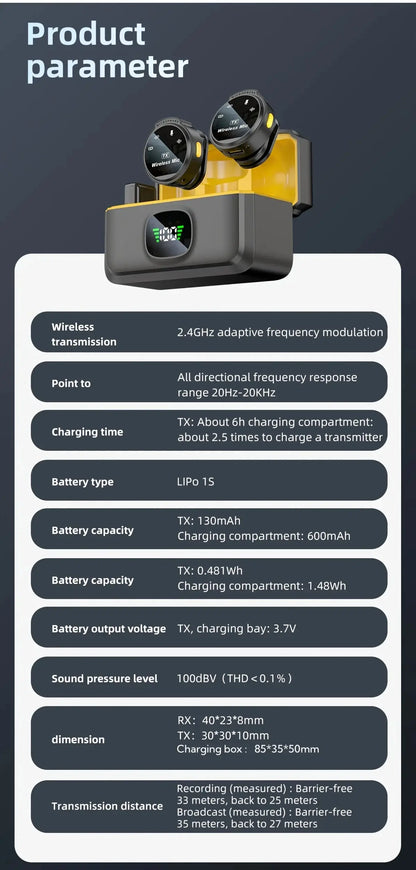 J6 Wireless Lavalier Mics Plug & Play Lapel Miccrophone for Seamless Video Recording, Vlogging, Live Streaming & Interviews Ai-TechWorld 