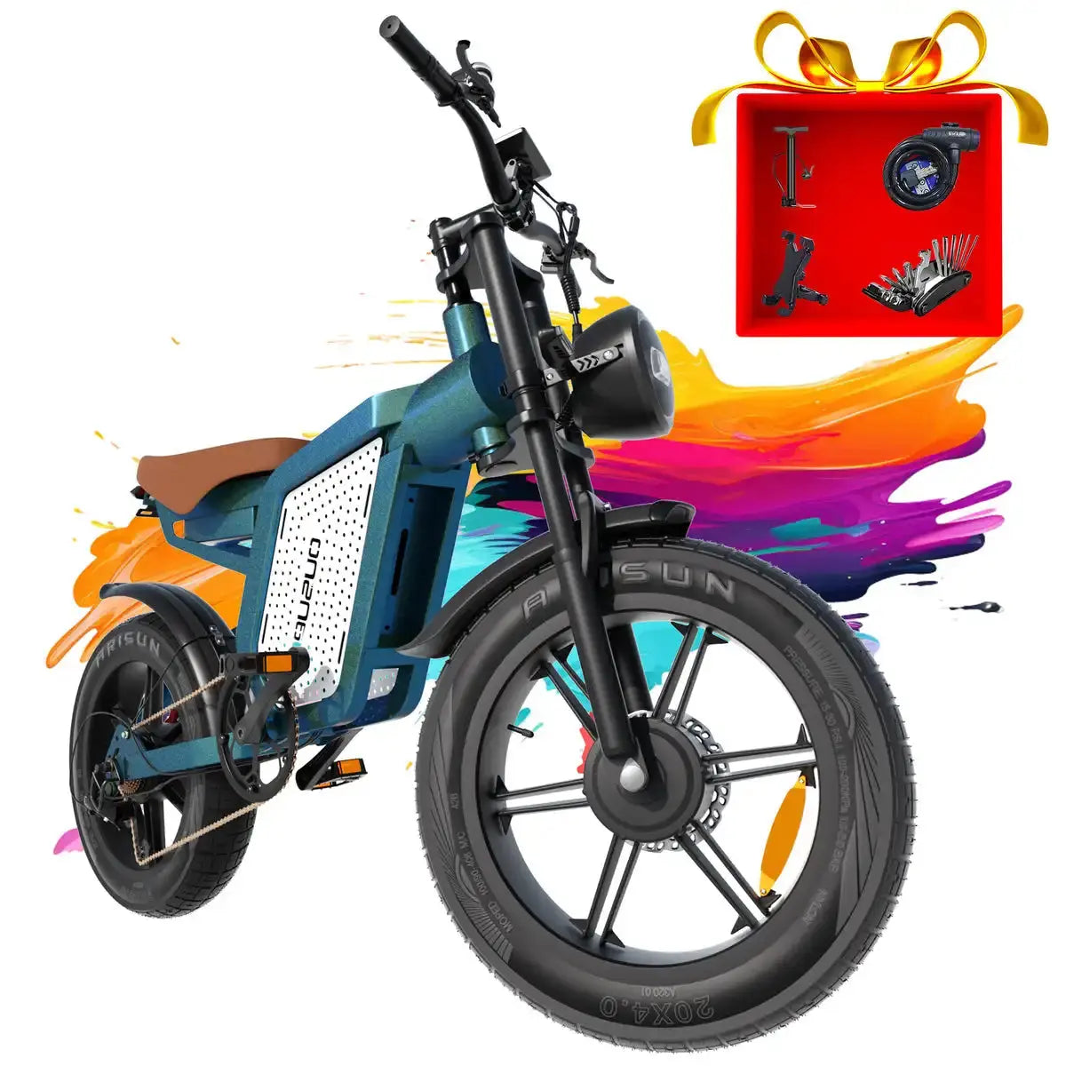 JANSNO X60 20" Fat Tires Electric Bikes 750W*2 Dual Motor 48V 23Ah Battery Ai-TechWorld 