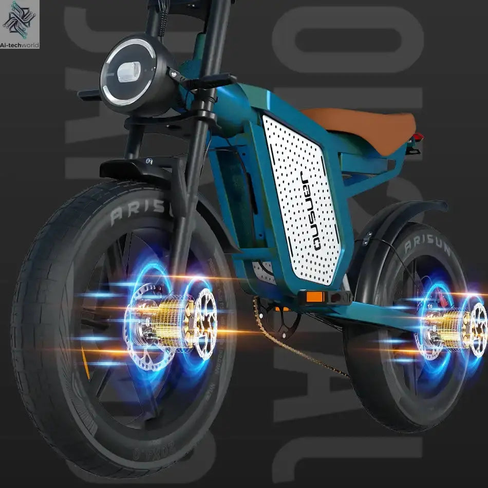 JANSNO X60 20" Fat Tires Electric Bikes 750W*2 Dual Motor 48V 23Ah Battery Ai-TechWorld 