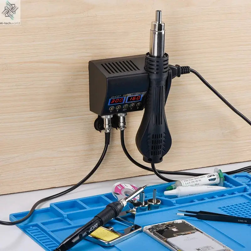 JCD 750W 2 in 1 Soldering Station LCD Digital display Welding Rework Station for cell-phone BGA SMD IC Repair Solder tools 8898 - Ai-TechWorld