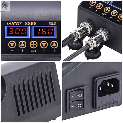 JCD 750W 2 in 1 Soldering Station LCD Digital display Welding Rework Station for cell-phone BGA SMD IC Repair Solder tools 8898 - Ai-TechWorld