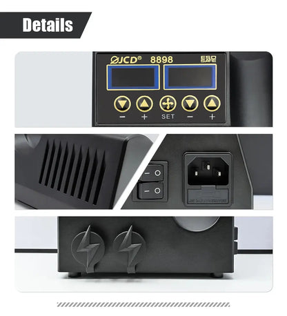 JCD 750W 2 in 1 Soldering Station LCD Digital display Welding Rework Station for cell-phone BGA SMD IC Repair Solder tools 8898 - Ai-TechWorld