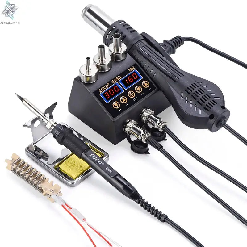 JCD 750W 2 in 1 Soldering Station LCD Digital display Welding Rework Station for cell-phone BGA SMD IC Repair Solder tools 8898 - Ai-TechWorld