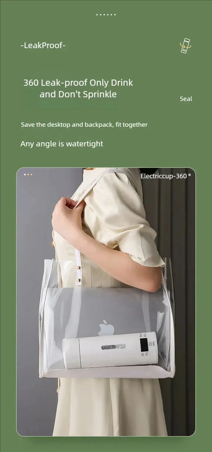 JFBONIN Electric Kettles Portable Tea Coffee Kettle Travel Boil Water Thermal Cup Anti-Scald Water Bottle English Menu - Ai-TechWorld