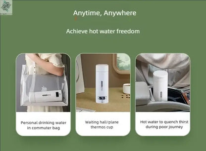 JFBONIN Electric Kettles Portable Tea Coffee Kettle Travel Boil Water Thermal Cup Anti-Scald Water Bottle English Menu - Ai-TechWorld