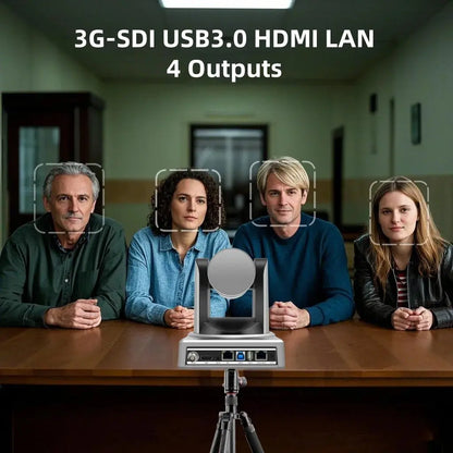 JIANSHIAV PTZ Camera NDI 10/20X Zoom 4K Conference Camera PTZ Video SDI USB IP POE Live Streaming Camera for Church Broadcasting - Ai - TechWorld