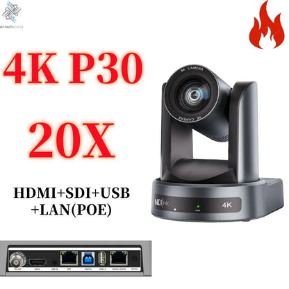 JIANSHIAV PTZ Camera NDI 10/20X Zoom 4K Conference Camera PTZ Video SDI USB IP POE Live Streaming Camera for Church Broadcasting - Ai - TechWorld