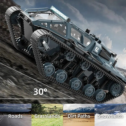 JJRC C8812 LED Light Full Scale Tracked Tank Simulation Model Toy RC Car Model Drift Remote Control Off-Road Vehicle Boy Gift - Ai-TechWorld