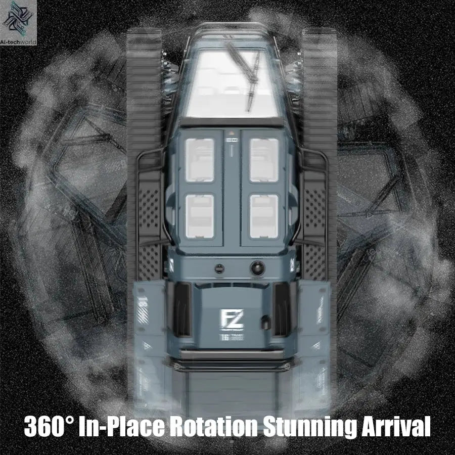 JJRC C8812 LED Light Full Scale Tracked Tank Simulation Model Toy RC Car Model Drift Remote Control Off-Road Vehicle Boy Gift - Ai-TechWorld