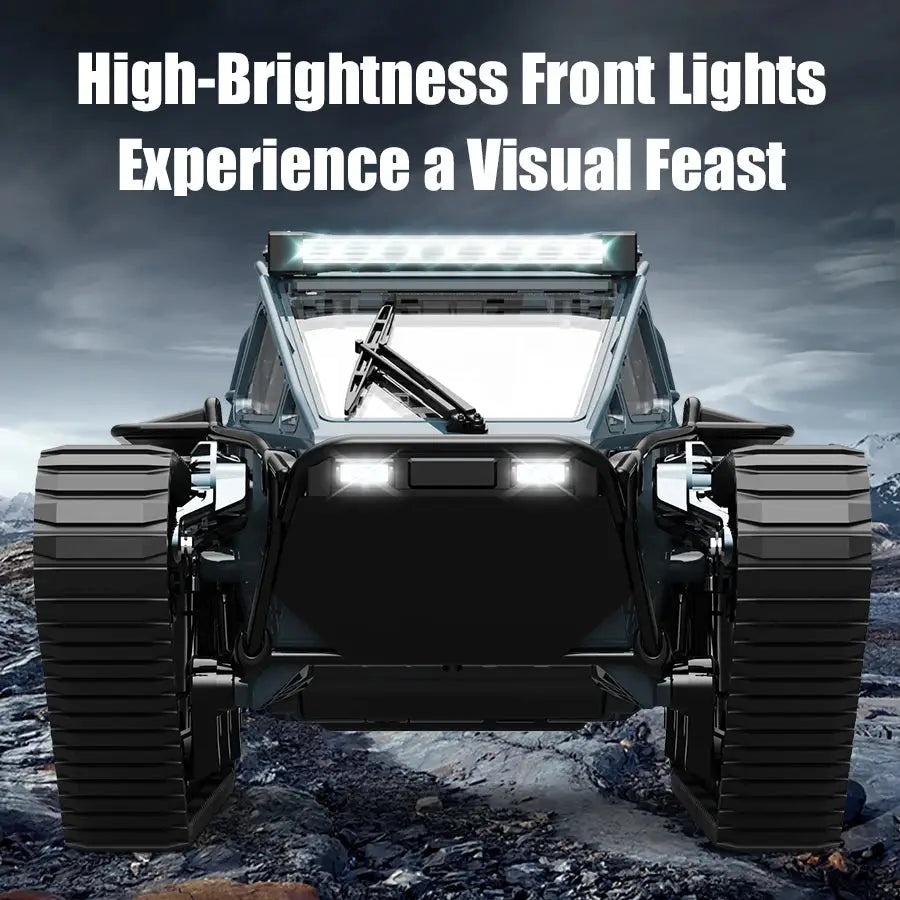 JJRC C8812 LED Light Full Scale Tracked Tank Simulation Model Toy RC Car Model Drift Remote Control Off-Road Vehicle Boy Gift - Ai-TechWorld