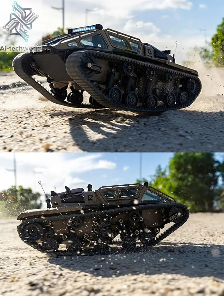 JJRC C8812 LED Light Full Scale Tracked Tank Simulation Model Toy RC Car Model Drift Remote Control Off-Road Vehicle Boy Gift - Ai-TechWorld