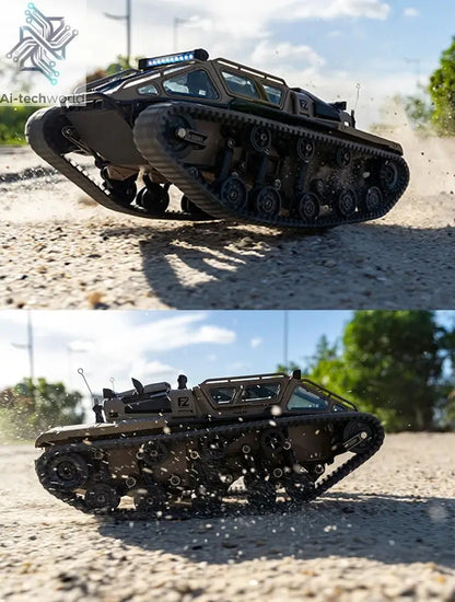 JJRC C8812 LED Light Full Scale Tracked Tank Simulation Model Toy RC Car Model Drift Remote Control Off-Road Vehicle Boy Gift - Ai-TechWorld