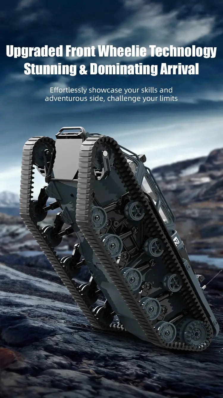 JJRC C8812 LED Light Full Scale Tracked Tank Simulation Model Toy RC Car Model Drift Remote Control Off-Road Vehicle Boy Gift - Ai-TechWorld