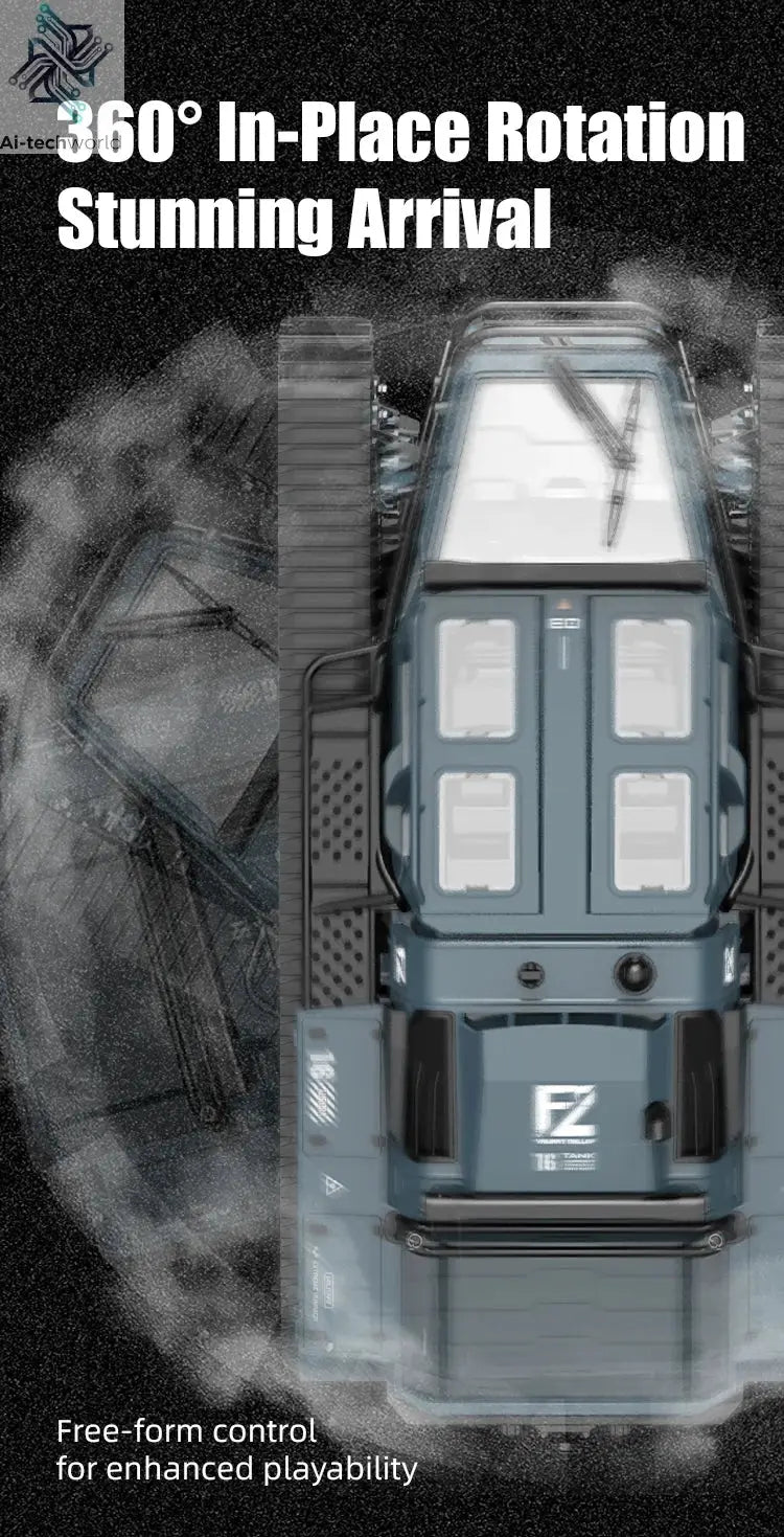 JJRC C8812 LED Light Full Scale Tracked Tank Simulation Model Toy RC Car Model Drift Remote Control Off-Road Vehicle Boy Gift - Ai-TechWorld