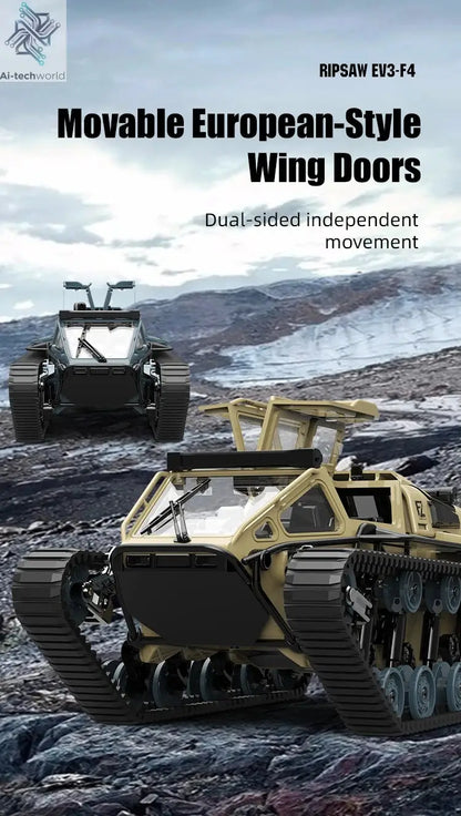 JJRC C8812 LED Light Full Scale Tracked Tank Simulation Model Toy RC Car Model Drift Remote Control Off-Road Vehicle Boy Gift - Ai-TechWorld