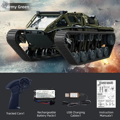 JJRC C8812 LED Light Full Scale Tracked Tank Simulation Model Toy RC Car Model Drift Remote Control Off-Road Vehicle Boy Gift - Ai-TechWorld