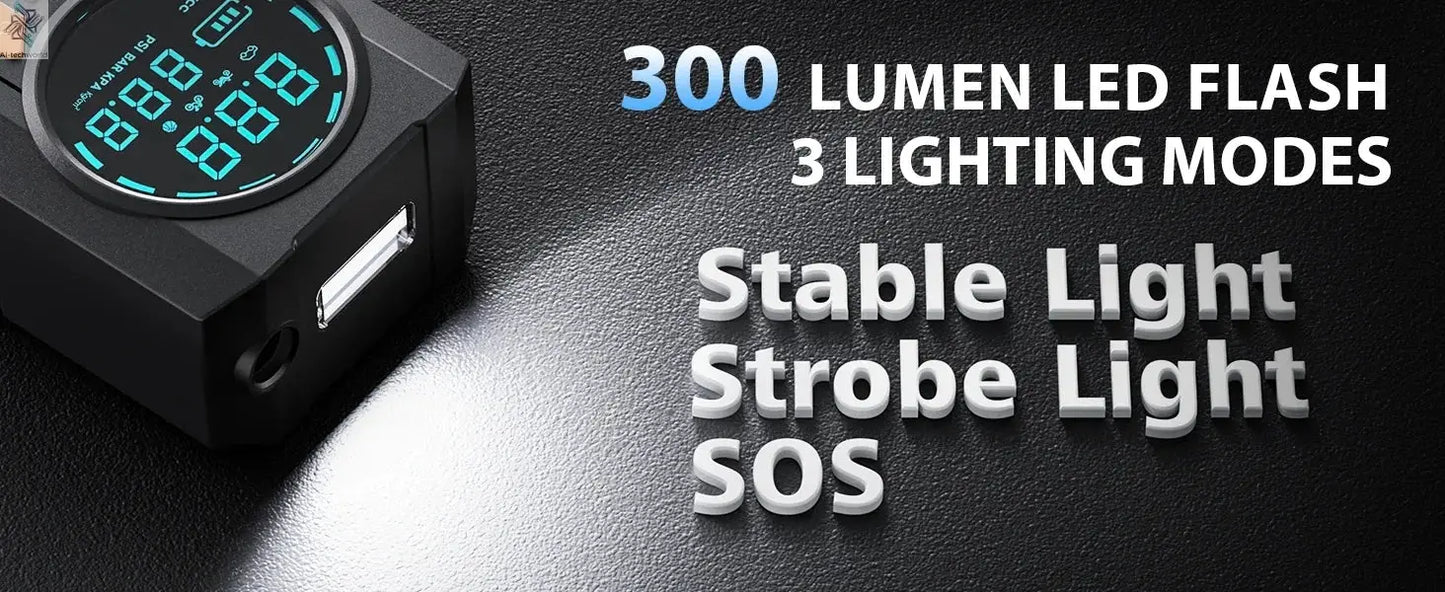 JKUOO 3000A Car Jump Starter Portable Power Bank Car Battery Booster 12V Car Starting Device for Petrol 7.0L Diesel 5.5L Ai-TechWorld 