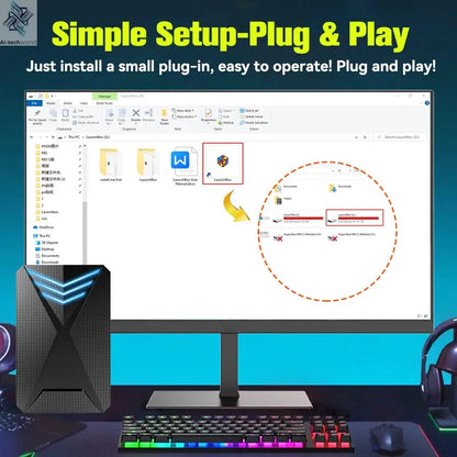 JMachen Launchbox 2TB Portable Gaming HDD with 4200+ 3D/PC Games Retro Game Console for PS4/PS3/PS2/Switchwith 4200+ PC/3D Games Ai-TechWorld 