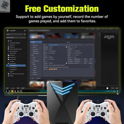 JMachen Launchbox 2TB Portable Gaming HDD with 4200+ 3D/PC Games Retro Game Console for PS4/PS3/PS2/Switchwith 4200+ PC/3D Games Ai-TechWorld 