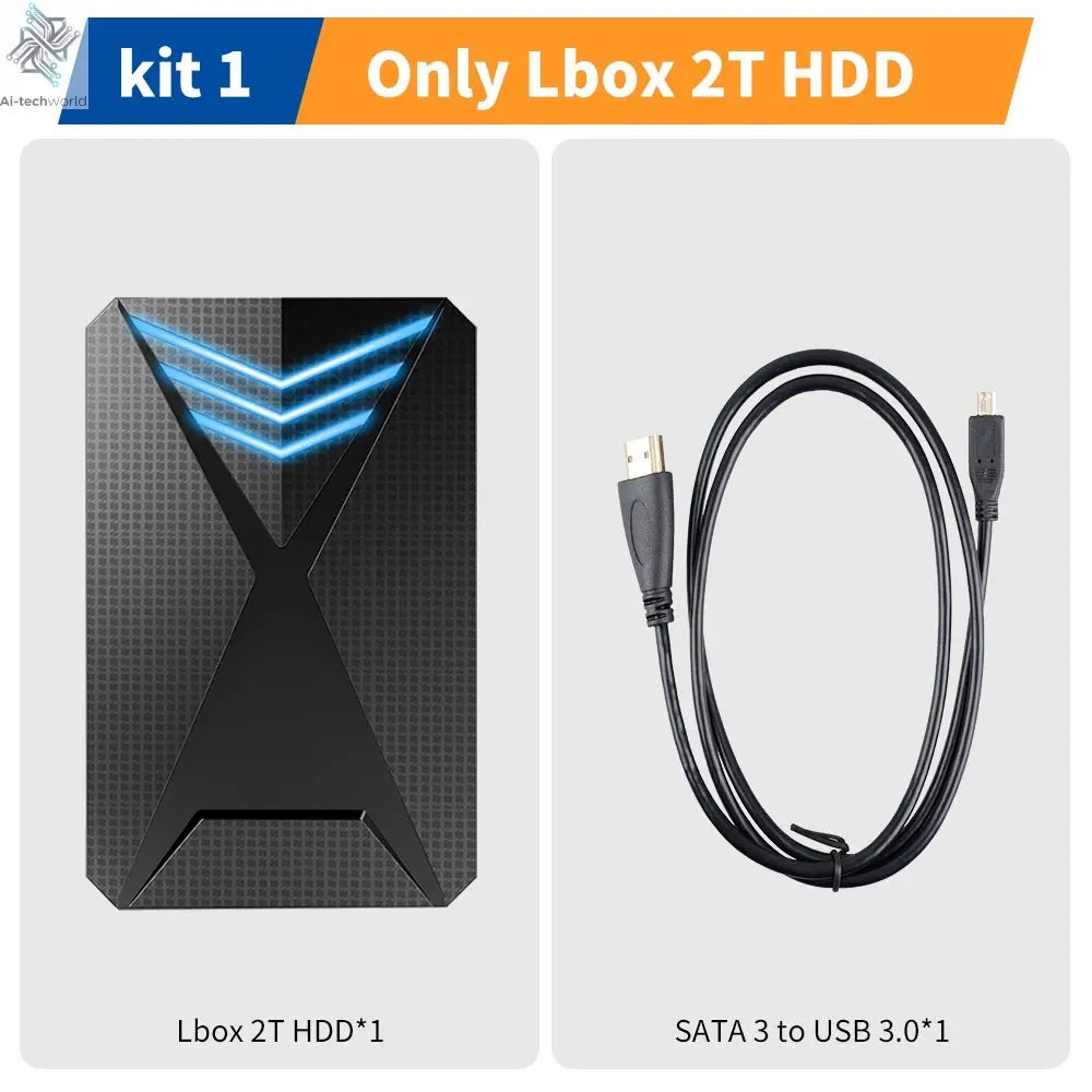 JMachen Launchbox 2TB Portable Gaming HDD with 4200+ 3D/PC Games Retro Game Console for PS4/PS3/PS2/Switchwith 4200+ PC/3D Games Ai-TechWorld 