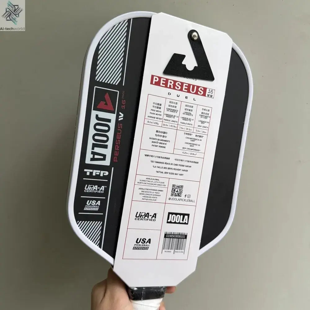 JOOLA BEN JOHNS PERSEUS PRO IV 16MM Pickleball Paddles T700 Carbon Fiber Increased Power Feel Fully Encased Sweet Spot Ai-TechWorld 