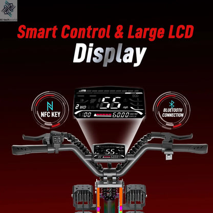 JUNLING JL86 10000W Dual Motor Off Road Electric Scooter for Adults with 55 MPH speed 75 Miles Range Ai-TechWorld 