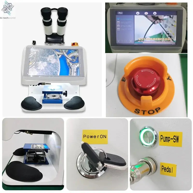 Jewelry Spot Welding Machine ND YAG Laser Touch Screen 60W 100W 150W 200W MINI Laser Soldering With CCD Control System Microscop Ai-TechWorld