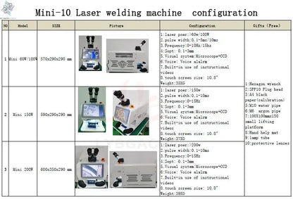 Jewelry Spot Welding Machine ND YAG Laser Touch Screen 60W 100W 150W 200W MINI Laser Soldering With CCD Control System Microscop Ai-TechWorld