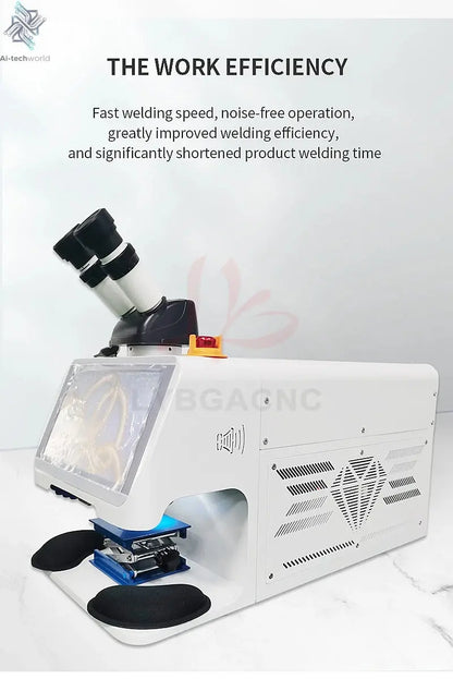 Jewelry Spot Welding Machine ND YAG Laser Touch Screen 60W 100W 150W 200W MINI Laser Soldering With CCD Control System Microscop Ai-TechWorld