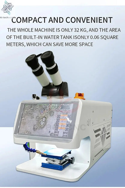 Jewelry Spot Welding Machine ND YAG Laser Touch Screen 60W 100W 150W 200W MINI Laser Soldering With CCD Control System Microscop Ai-TechWorld