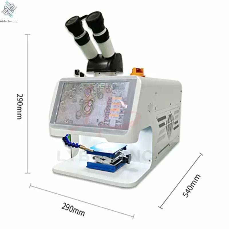 Jewelry Spot Welding Machine ND YAG Laser Touch Screen 60W 100W 150W 200W MINI Laser Soldering With CCD Control System Microscop Ai-TechWorld
