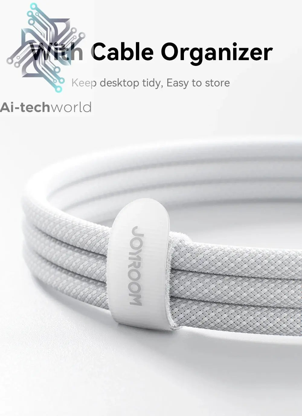 Joyroom 100W USB C Cable Automatic Power Off Fast Charge Type C Cable For iPhone 16 15 Pro Max  Xiaomi Sumsang Huawei Ai-TechWorld 
