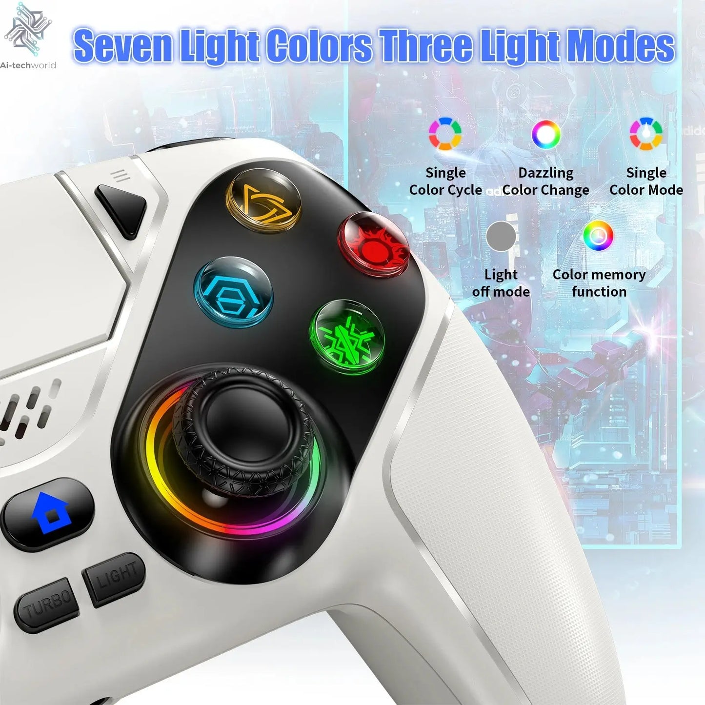 Joystick Wireless Controller compatible For Ps5/Pc Console With Turbo Dual Sense Vibrate Programming Bluetooth Gamepad Ai-TechWorld 