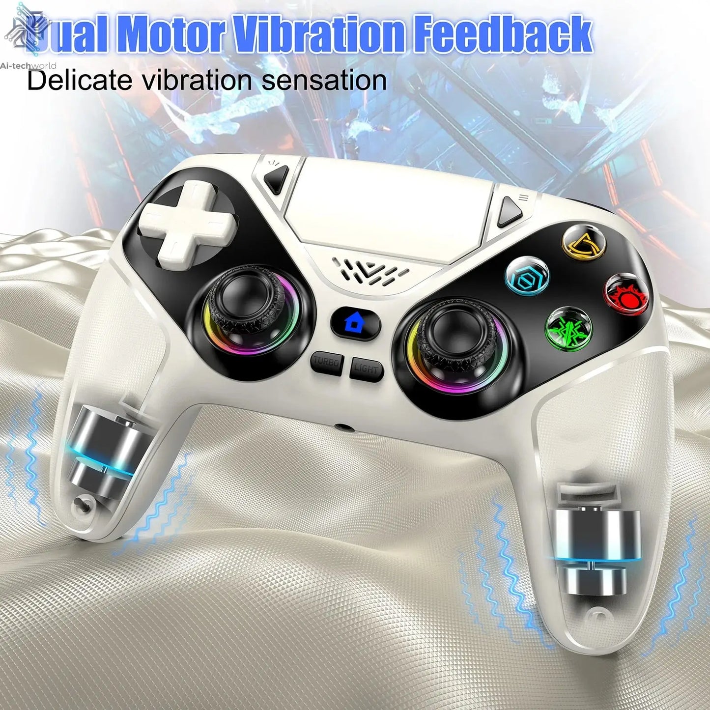 Joystick Wireless Controller compatible For Ps5/Pc Console With Turbo Dual Sense Vibrate Programming Bluetooth Gamepad Ai-TechWorld 