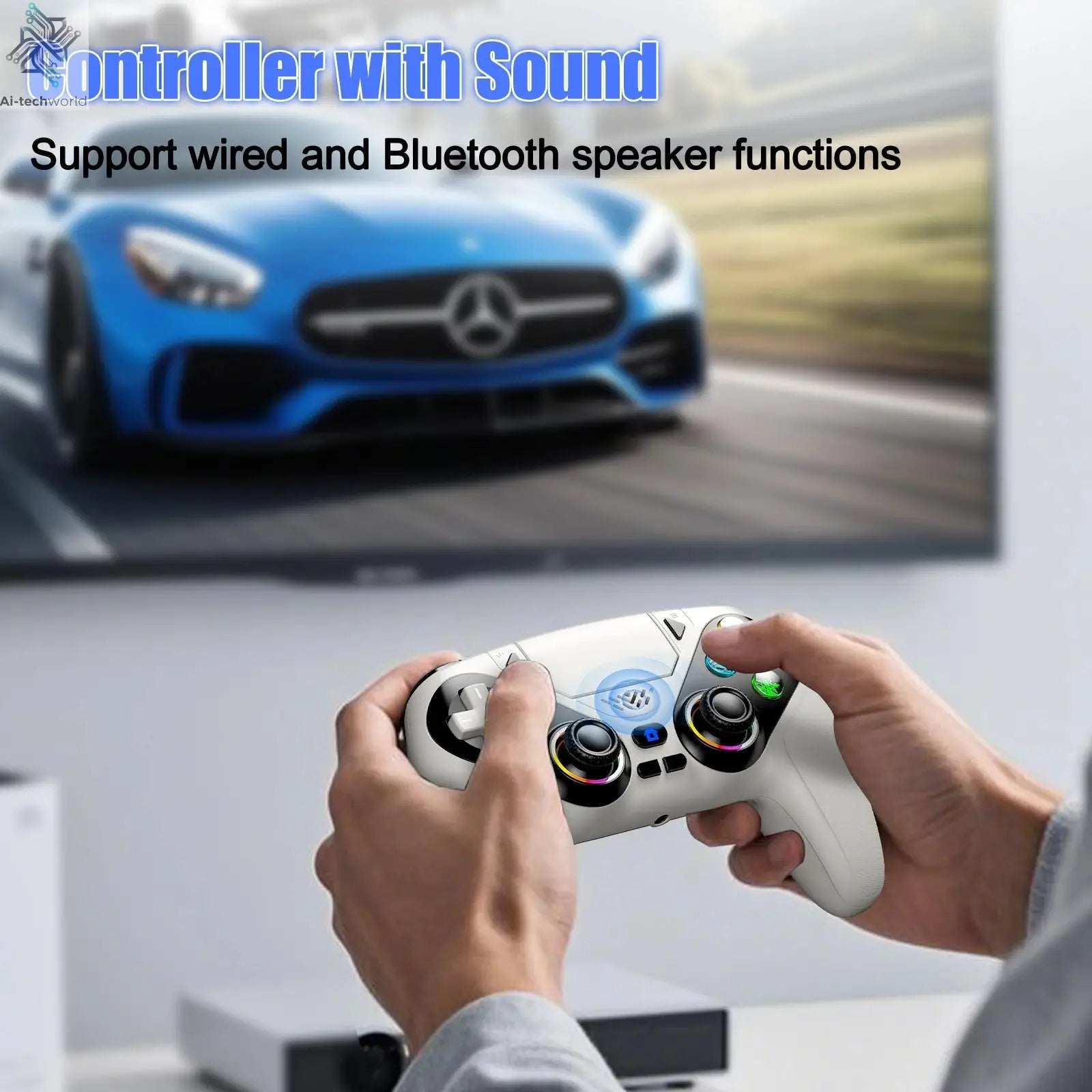 Joystick Wireless Controller compatible For Ps5/Pc Console With Turbo Dual Sense Vibrate Programming Bluetooth Gamepad Ai-TechWorld 