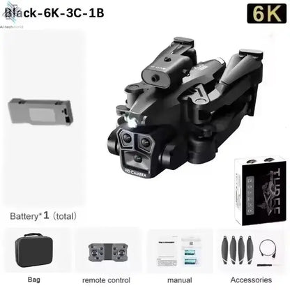K10 Max 4k/8k Drone Profesional With Three Camera Intelligent Optical Flow Localization Four-way Obstacle Avoidance Toy plane Ai-TechWorld 