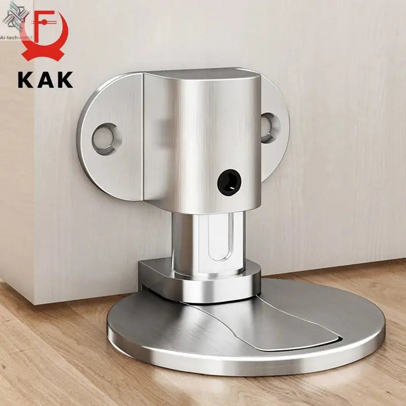 KAK Adjustable Door Stop Punch-free Magnetic Door Stopper Zinc Alloy Anti-collision Door Holder Hidden Doorstop Door Hardware Ai-TechWorld 